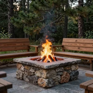 Outdoor Fire Pit & Timber Package